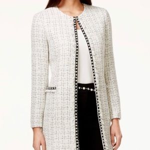 Tahari Tweed Jacket + Pearl Trim